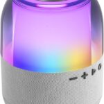 Mars Gaming MS-FLOW Altoparlante Bluetooth da 15 W - Luci RGB a 360 gradi - Batteria da 2000 mAh - Compatto - Portata fino a 10 m - Colore bianco