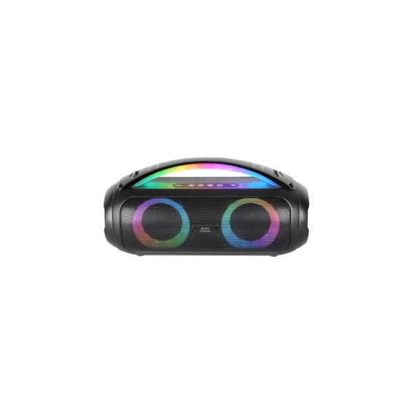 Mars Gaming MS-PULSE Altoparlante Bluetooth da 50 W - Luci RGB - Batteria da 5000 mAh - Microfono integrato - Colore nero Mars Gaming MS-PULSE Altoparlante Bluetooth da 50 W - Luci RGB - Batteria da 5000 mAh - Microfono integrato - Colore nero