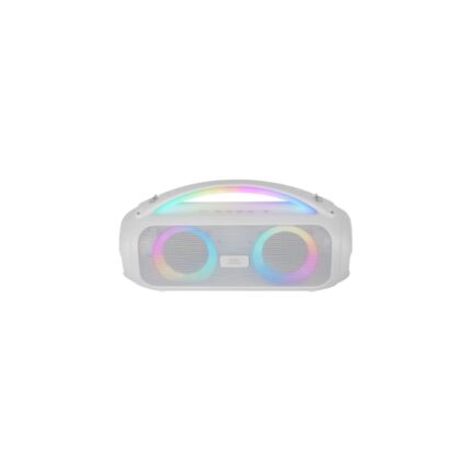 Mars Gaming MS-PULSE Altoparlante Bluetooth da 50 W - Luci RGB - Batteria da 5000 mAh - Microfono integrato - Colore bianco