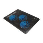 Unykach Candy C300 Base di raffreddamento - 3 ventole LED blu - Altezza regolabile - Struttura resistente - 2 porte USB - Colore nero