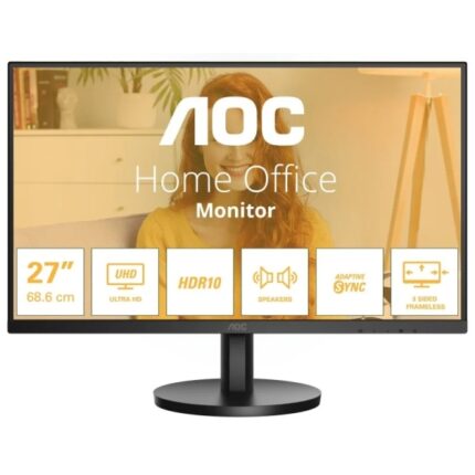 AOC U27B3A Monitor 27" LED IPS UHD 4K 60Hz HDR10 - Risposta 4ms - HDMI