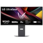 Monitor LG UltraGear 34" Curvo 1500R VA UltraWide QHD 160Hz HDR10 FreeSync Premium - Risposta 1ms - Altoparlanti - Regolabile in altezza