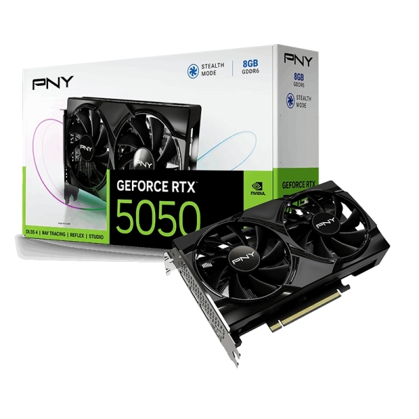 PNY GeForce RTX 5050 Scheda grafica 8 GB GDDR6 Dual Fan PNY GeForce RTX 5050 Scheda grafica 8 GB GDDR6 Dual Fan