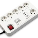 Salicru Regleta SPS SAFE MASTER+ Protezioni elettriche attive di ultima generazione - 6 prese Schuko - 1xUSB-A