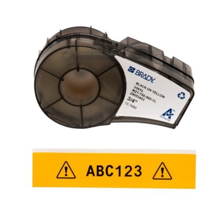 Brady M21-750-595-YL Nastro per etichette originale in vinile - Testo nero su sfondo giallo - Larghezza 19