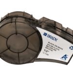 Brady M21-500-499 Nastro per etichette originale in tessuto di nylon - Testo nero su sfondo bianco - Larghezza 12
