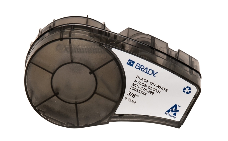 Brady M21-375-499 Nastro per etichette originale in tessuto di nylon - Testo nero su sfondo bianco - Larghezza 9 Brady M21-375-499 Nastro per etichette originale in tessuto di nylon - Testo nero su sfondo bianco - Larghezza 9