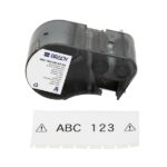 Brady M5C-1500-595-WT-BK Nastro per etichette originale in vinile - Testo nero su sfondo bianco - Larghezza 38
