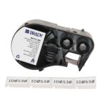 Brady M4-131-492 Nastro di etichette originali in poliestere ultrasottili per laboratorio - Testo nero su sfondo bianco - Larghezza 25