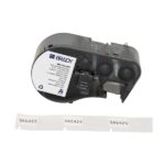 Brady M4-124-461 Nastro per etichette originale in poliestere autolaminabile per laboratorio - Testo nero su sfondo bianco - Larghezza 41