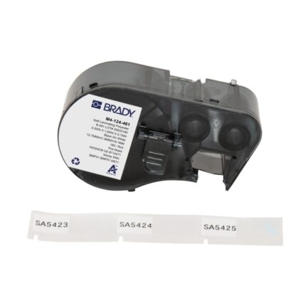 Brady M4-124-461 Nastro per etichette originale in poliestere autolaminabile per laboratorio - Testo nero su sfondo bianco - Larghezza 41