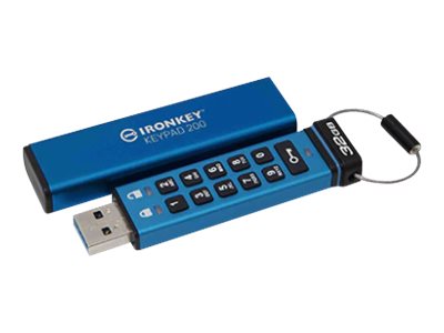 Kingston Iron Key Keypad 200 Memoria USB Tipo C 32 GB - USB-C 3.2 Gen 1 Tipo A - XTS-AES - 145 MB/s Velocità di lettura - 115 MB/s Velocità di scrittura