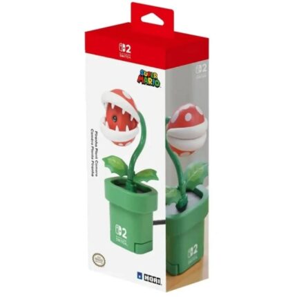 Nintendo Piranha Plant Webcam per console Nintendo Switch 2 - Connessione USB-C - Grandangolare - Lente regolabile - Otturatore per la privacy - Riconoscimento facciale automatico - Colore verde