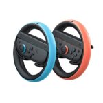 Nintendo Pacchetto da 2 volanti per Joy-Con 2 - Connessione magnetica sicura - Migliore presa - Immersione nei giochi di corse - Comandi non inclusi - Colore nero con rosso e blu