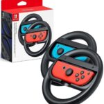 Nintendo Pack di 2 volanti per Joy-Con - Migliore presa - Immersione nei giochi di corse - Comandi non inclusi - Colore rosso e blu