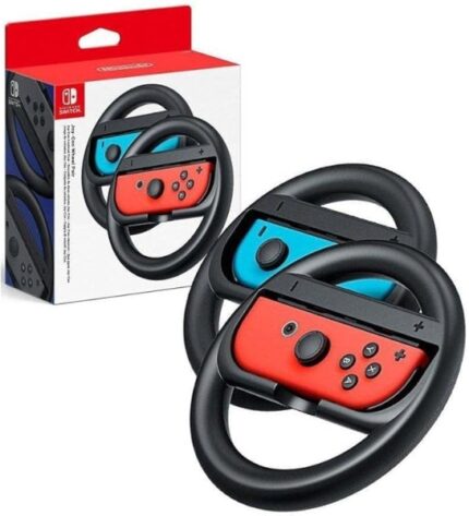 Nintendo Pack di 2 volanti per Joy-Con - Migliore presa - Immersione nei giochi di corse - Comandi non inclusi - Colore rosso e blu