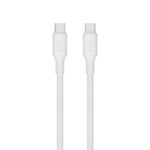 Blackbyte by Pedro Buerbaum Cavo USB-C maschio a USB-C maschio in silicone - Fino a 100W - 1 metro - 480Mbps - Compatibile con ricarica rapida - Diametro 3mm - Colore bianco