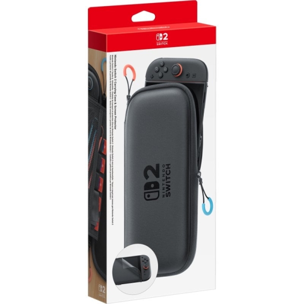 Nintendo Pack con custodia e protezione per lo schermo per console Nintendo Switch 2 - Protezione completa e sicura - Spazio per 6 schede - 2 cinturini per Joy-Con - Colore nero Nintendo Pack con custodia e protezione per lo schermo per console Nintendo Switch 2 - Protezione completa e sicura - Spazio per 6 schede - 2 cinturini per Joy-Con - Colore nero