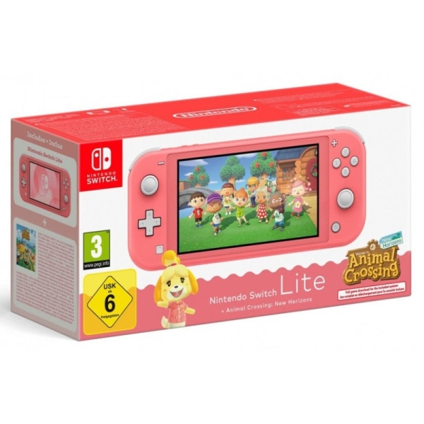 Nintendo Pack Console portatile Nintendo Switch Lite con videogioco Animal Crossing - Tegra Nvidia - NFC - Multigiocatore - Schermo tattile LCD da 5 Nintendo Pack Console portatile Nintendo Switch Lite con videogioco Animal Crossing - Tegra Nvidia - NFC - Multigiocatore - Schermo tattile LCD da 5