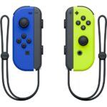 Nintendo Set di 2 controller Joy-Con sinistro/destro per Nintendo Switch - Bluetooth 3.0+HS - Autonomia fino a 20 ore - Vibrazione HD - NFC per Amiibo - Telecamera a infrarossi - Colore blu e giallo neon