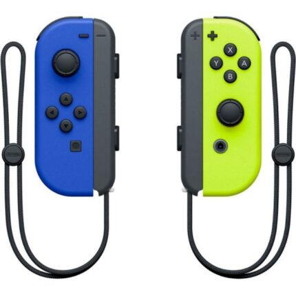 Nintendo Set di 2 controller Joy-Con sinistro/destro per Nintendo Switch - Bluetooth 3.0+HS - Autonomia fino a 20 ore - Vibrazione HD - NFC per Amiibo - Telecamera a infrarossi - Colore blu e giallo neon