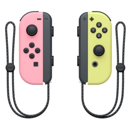 Set di 2 controller Joy-Con sinistro/destro per Nintendo Switch - Bluetooth 3.0+HS - Autonomia fino a 20 ore - Vibrazione HD - NFC per Amiibo - Telecamera a infrarossi - Colore rosa e giallo