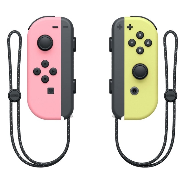 Set di 2 controller Joy-Con sinistro/destro per Nintendo Switch - Bluetooth 3.0+HS - Autonomia fino a 20 ore - Vibrazione HD - NFC per Amiibo - Telecamera a infrarossi - Colore rosa e giallo Set di 2 controller Joy-Con sinistro/destro per Nintendo Switch - Bluetooth 3.0+HS - Autonomia fino a 20 ore - Vibrazione HD - NFC per Amiibo - Telecamera a infrarossi - Colore rosa e giallo