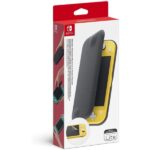 Nintendo Pack con custodia e protezione per lo schermo per console Nintendo Switch Lite - Pieghevole tipo libro e magnetica - Protezione efficace contro i graffi - Colore nero
