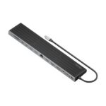 Aisens USB-C Dock 13 in 1 - USB-C a 2xHDMI - 1xDisplayPort - 1xRJ45 - 3xUSB-A - 2xUSB-C - 1xUSB-C PD - 1xAudio - 1xSD - 1xMicro SD - 1xSlot Kensington - 30 cm - Colore grigio