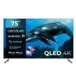Cecotec V2 series VQU20075S Smart TV senza cornice da 75" QLED con risoluzione 4K UHD - Sistema Dolby - Processore a 4 core - Android TV 11 - HDMI 2.1 48Gbps - Chromecast integrato - Colore nero