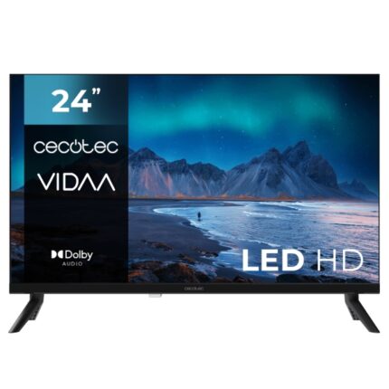 Cecotec A5 series ALH50024 Smart TV LED da 24" con risoluzione HD - Sistema Dolby Audio - Sistema operativo VIDAA - WiFi integrato - 3 HDMI - 2 USB - Sintonizzatore DVB - Colore nero