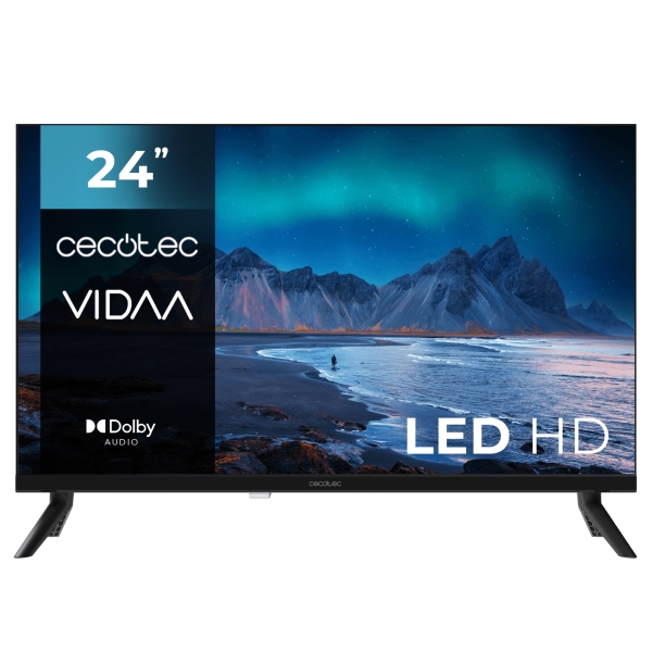 Cecotec A5 series ALH50024 Smart TV LED da 24" con risoluzione HD - Sistema Dolby Audio - Sistema operativo VIDAA - WiFi integrato - 3 HDMI - 2 USB - Sintonizzatore DVB - Colore nero Cecotec A5 series ALH50024 Smart TV LED da 24" con risoluzione HD - Sistema Dolby Audio - Sistema operativo VIDAA - WiFi integrato - 3 HDMI - 2 USB - Sintonizzatore DVB - Colore nero