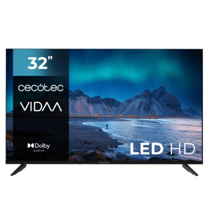 Cecotec serie A5 ALH50032 Smart TV LED da 32" con risoluzione HD - Sistema Dolby Audio - Sistema operativo VIDAA - WiFi integrato - 3 HDMI - 2 USB - Audio 16W - Colore nero