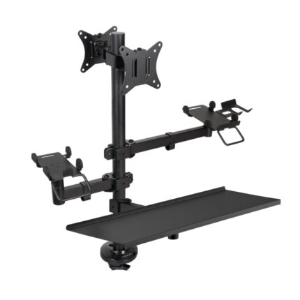Tooq Supporto da tavolo per 2 monitor da 17"-32" + Supporti per stampante POS