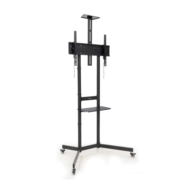 Tooq Nefertiti Supporto da pavimento con ruote per schermi da 37" a 70" - Altezza regolabile - Blocco ruote - Ripiano - Vassoio superiore per webcam - Gestione cavi - Peso massimo 70 kg - VESA massimo 600X400 mm - Colore nero Tooq Nefertiti Supporto da pavimento con ruote per schermi da 37" a 70" - Altezza regolabile - Blocco ruote - Ripiano - Vassoio superiore per webcam - Gestione cavi - Peso massimo 70 kg - VESA massimo 600X400 mm - Colore nero