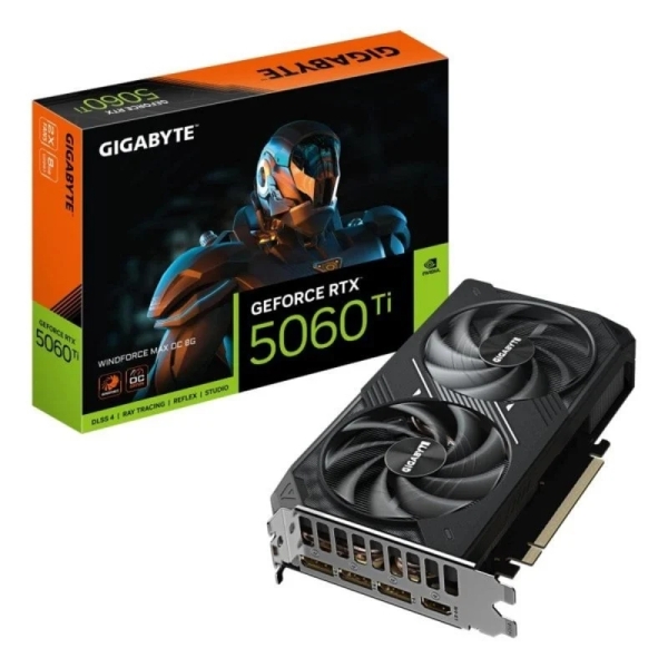 Gigabyte GeForce RTX 5060 TI Scheda grafica WINDFORCE MAX OC 8GB GDDR7-3x DP Gigabyte GeForce RTX 5060 TI Scheda grafica WINDFORCE MAX OC 8GB GDDR7-3x DP
