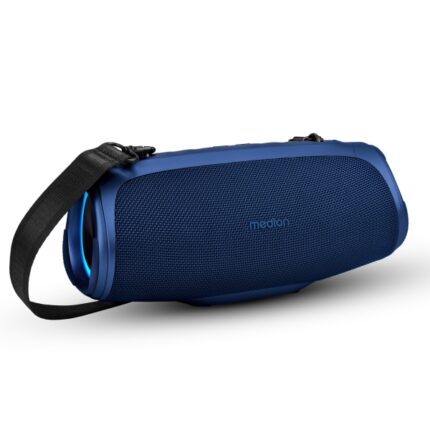 Medion Life P61746 M Altoparlante 30W - Bluetooth 5.3 - Modalità Broadcast - Resistente all'acqua - Fino a 42 ore di autonomia - Illuminazione RGB - Colore blu