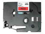 Brother TZe431 Nastro laminato generico per etichette - Testo nero su sfondo rosso - Larghezza 12 mm x 8 metri