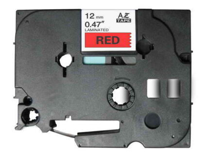 Brother TZe431 Nastro laminato generico per etichette - Testo nero su sfondo rosso - Larghezza 12 mm x 8 metri