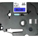 Brother TZe531 Nastro laminato generico per etichette - Testo nero su sfondo blu - Larghezza 12 mm x 8 metri