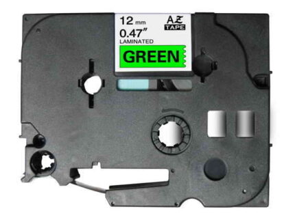 Brother TZe731 Nastro laminato generico per etichette - Testo nero su sfondo verde - Larghezza 12 mm x 8 metri