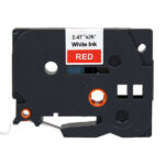 Brother TZe435 Nastro laminato generico per etichette - Testo bianco su sfondo rosso - Larghezza 12 mm x 8 metri