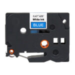 Brother TZe535 Nastro laminato generico per etichette - Testo bianco su sfondo blu - Larghezza 12 mm x 8 metri