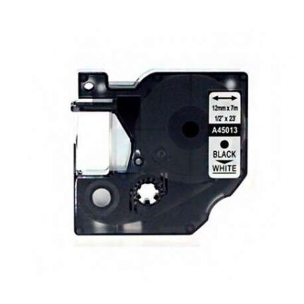 Dymo D1 45013 Nastro generico per etichettatrice - Testo nero su sfondo bianco - Larghezza 12 mm x 7 metri - Sostituisce S0720530