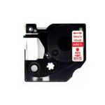 Dymo D1 45015 Nastro generico per etichettatrice - Testo rosso su sfondo bianco - Larghezza 12 mm x 7 metri - Sostituisce S0720550