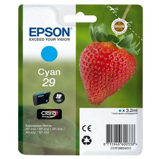 Epson T2982 (29) Cartuccia d'inchiostro originale ciano - C13T29824012 Epson T2982 (29) Cartuccia d'inchiostro originale ciano - C13T29824012