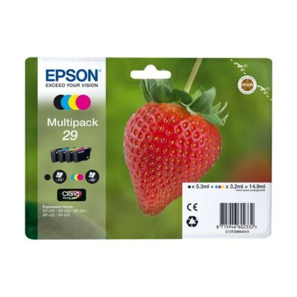 Epson T2986 (29) Confezione da 4 cartucce d'inchiostro originali - C13T29864012