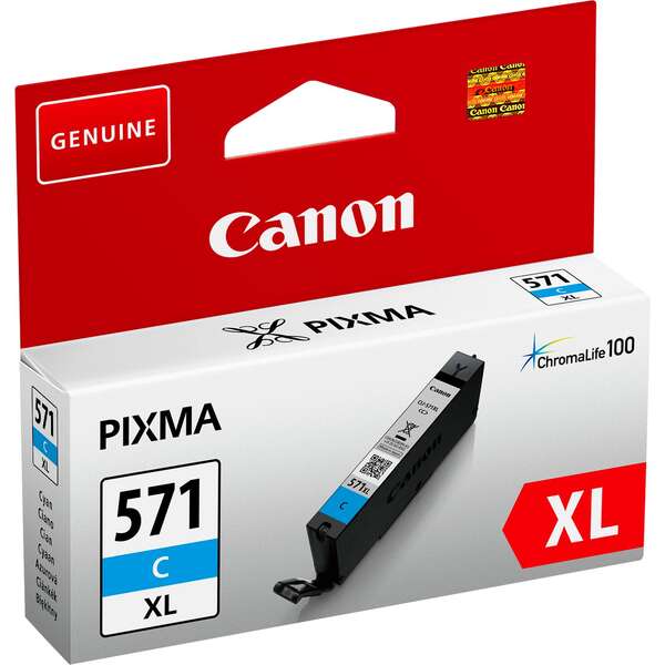 Cartuccia d'inchiostro originale Canon CLI571XL Ciano - 0332C001 Cartuccia d'inchiostro originale Canon CLI571XL Ciano - 0332C001