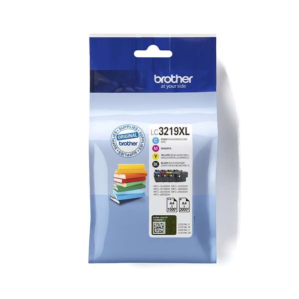 Brother LC3219XL Confezione da 4 cartucce d'inchiostro originali - LC3219XLVAL Brother LC3219XL Confezione da 4 cartucce d'inchiostro originali - LC3219XLVAL