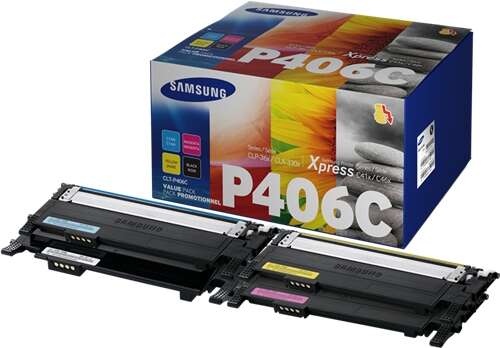 Samsung CLP360/CLX3305 Confezione da 4 cartucce toner originali - CLT-P406C/SU375A Samsung CLP360/CLX3305 Confezione da 4 cartucce toner originali - CLT-P406C/SU375A